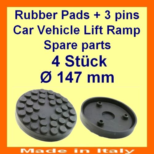 SET OF 4 PADS Ravaglioli 2 Post Car Lift Ramp Rubber Pads +3 pins-147mm -Italy-@ - Picture 1 of 1
