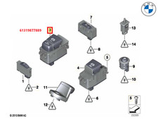 Produktbild - Original BMW 61319877889 Parkbremsschalter 5er F10 F11 6er F06 F12 F13 X3 F25 X4