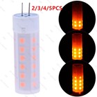 G4 Flicker Flame Light 12V LED 2W Burning Light Bulb Fire Decor Effect Lamp