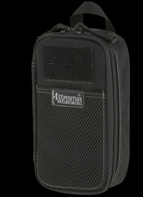 Maxpedition SKINNY Pocket Organizer Black Ballistic Zipper Tracks. Nylon Fabric
