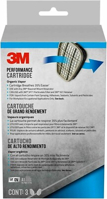 #ad #ad New 3M Organic Vapor Performance Cartridge 3 Pairs For Use With 3M 6000 6500 $29.99