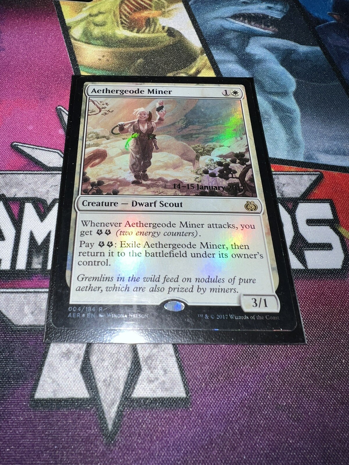 Mtg Singles - Aethergeode Miner - Prerelease Promo - Foil Rare - HP