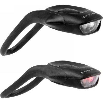 M-Wave Cobra Mini LED Lampen Set mit 2 Funktionen, inkl. Batterien und Schraubendreher