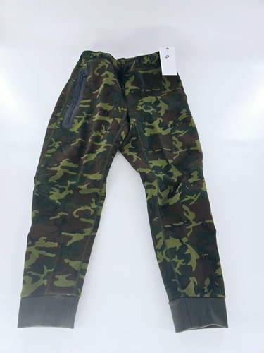 Nike Tech Fleece Boys Camo Joggers Youth XS Black FN9120-010 Sweatpants New