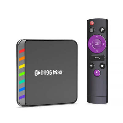 H96 Max W2 4K Ultra HD Android 11.0 Smart TV Box mit Fernbedienung, Amlogic S9