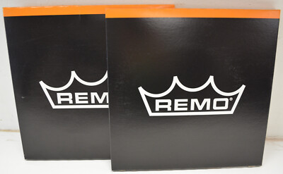 SET/LOT 2 NEW REMO 10'' PINSTRIPE COATED DRUM HEADS, ITEM #PS-0110-00