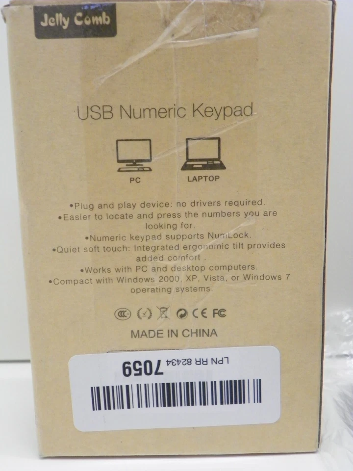 Jelly Comb USB Numeric Keypad Black  - Image 4 of 4