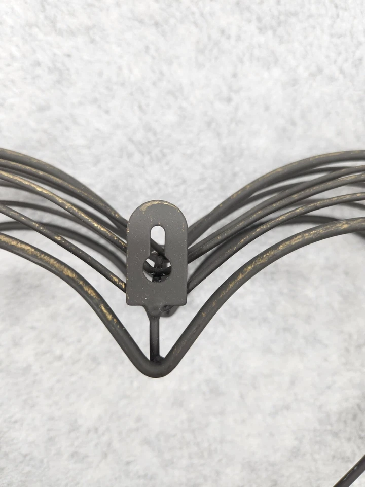 "Candelabro con marco en forma de corazón alambre de metal colgante de pared de San Valentín 11,5""" Foto 4 de 4