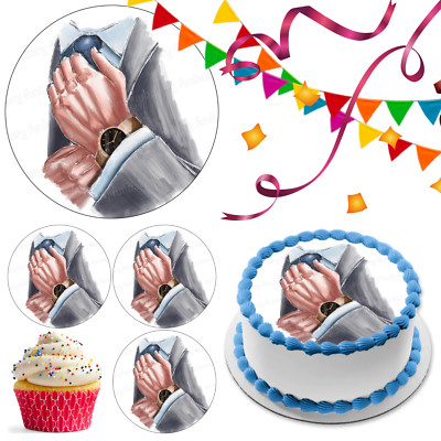 Gentleman Mann Anzug Tortenaufleger Party Deko essbar Geburtstag Feier Cupcake