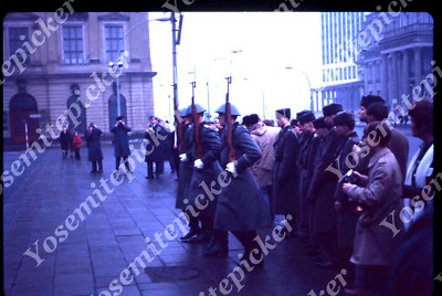 sl73  Original slide 1971 Berlin Germany soldiers 670a