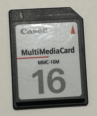 OEM Genuine CANON 16 MB MMC-16m Multi Media SD Memory Card Old Digital Camera