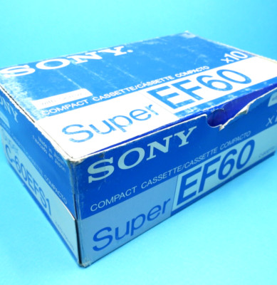   1x SONY EF 60 Original Karton für 10 Kassetten / Box for 10 cassettes * 1988