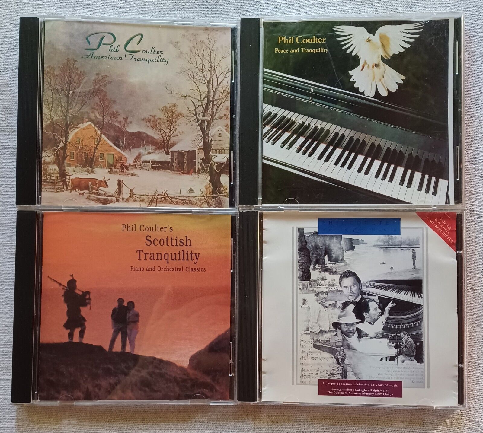 4CD Lot Phil Coulter American Tranquility/Peace/Scottish Tranquility/Words&Music