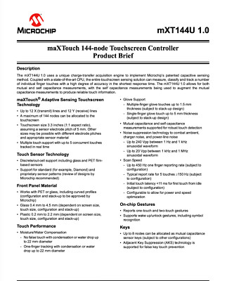 ATMXT144U-URR WLCSP maXTouch 144-node Touchscreen Controller (10 piece lot)
