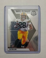 2020 Panini Mosaic AJ Dillon RC Rookie Debut Green Bay Packers #279 Rookie Card . rookie card picture
