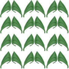 12 PAAR ELFEN OHREN GRÜN zum Aufstecken Spitzohren Elfenohren Elfe
