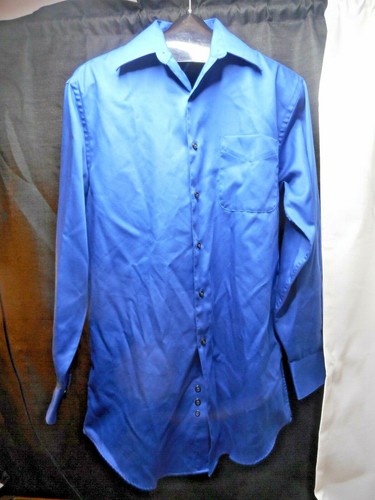 George (Sateen) Dress Shirt, Blue, S 