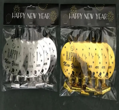 72pcs Happy New Year Party Favors Horns Blowers 2025