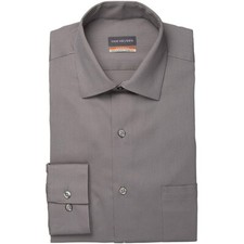 Van Heusen Men's Regular Fit Long Sleeve Shirt, Steel, Medium
