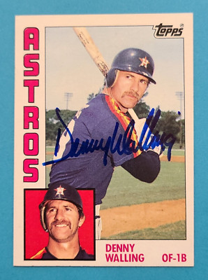 DENNY WALLING Hand Signed 1984 Topps #36 Houston Astros Autograph Auto Card