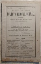 March 1882 Georgia Tennessee Eclectic Medical Journal Medicine Hygiene Science