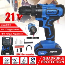 Akku-Bohrschrauber 21V Lithium bohrmaschine akkubohrer Bohr- und Schraubfunktion