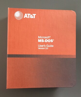 AT&T Microsoft MS-DOS User s Guide Version 3.3
