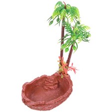 Functional Reptile Water Dish for Bearded Dragon and Snake Feeding