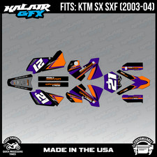 Graphics Kit for KTM SX SXF 125 200 250 450 525 2003-2004 OG Crew Series-Purple