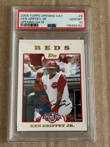 2008 Topps Opening Day - Ken Griffey Jr #9 Opening Day /2199 PSA 10 GEM MINT!!