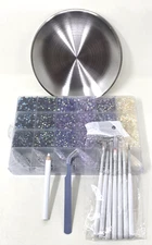 Rhinestones for Crafts Kit Jelly AB for Tumblers for Nail Art Brushes Tweezers