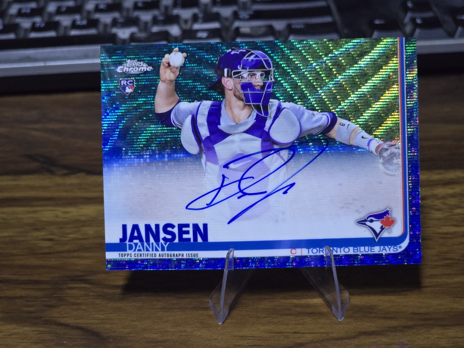 2019 Topps Chrome - Rookie Auto Danny Jansen #RA-DJ Blue Wave Refractor /150 RC