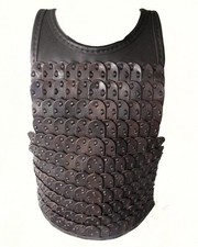 Leather Armor Ancient Black viking leather Armor for larp reenactment Cosplay