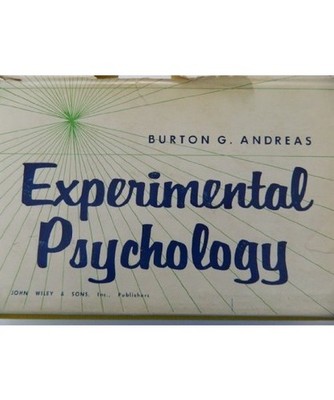 Experimental Psychology, Andreas, Burton G.