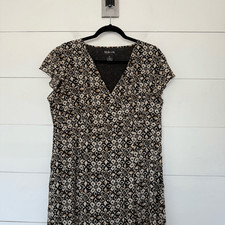 Vintage Style & Co Women’s 16 90s Y2K Patterned A Line Maxi Dress