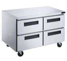 NEW 48" Refrigerator Undercounter Cooler 4 Drawers 120V Dukers DUC48R-D4 #4015