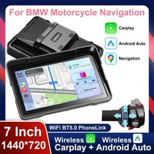 7 Inch Motorcycle CarPlay GPS for BMW, 1000 Nits Bright QLED CarPlay Screen
