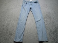 Sandro Etroit Jeans Womens 30 Light Wash Blue Skinny Button Fly Denim