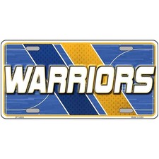 WARRIORS METAL AUTO TAG LICENSE PLATE REPLICA