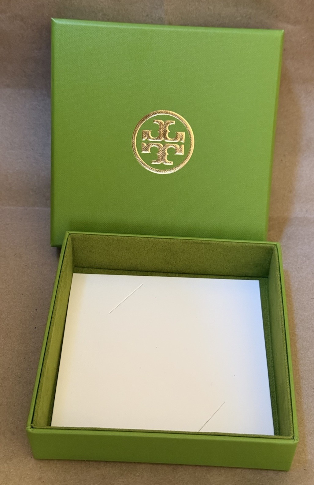 Empty Tory Burch Green Square Gift Card Boxes (6 Boxes) - 4.75" x 4.75" x 1.25" thumbnail 2