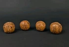 Lot 4 Coconut Carved Convicts Scenes Erotic Chinese Nuts XIX ° Th