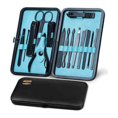 Nail Clipper Set 16PCS Manicure Pedicure Kit Travel Case Men Women