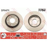 2X Bremsscheibe Vorne FüR Nissan Sentra B17 1.6 14 Bis 26 TRW HRA2DDT