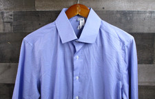 State Liberty Dress Shirt Mens Medium Light Purple Athletic 4 Way Stretch