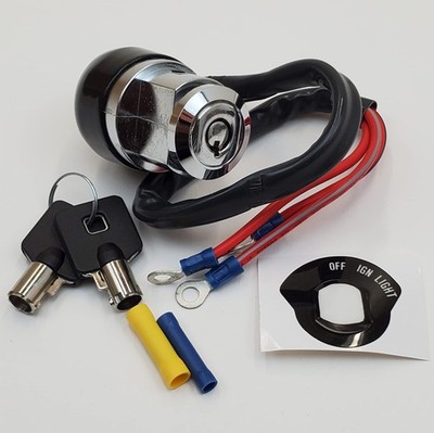 Chrome Electronic Ignition Switch For Harley Sportster Dyna 1979-2005