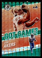 2021 Panini Mosaic #GG-9 Cam Akers Got Game? Mosaic Green Los Angeles Rams