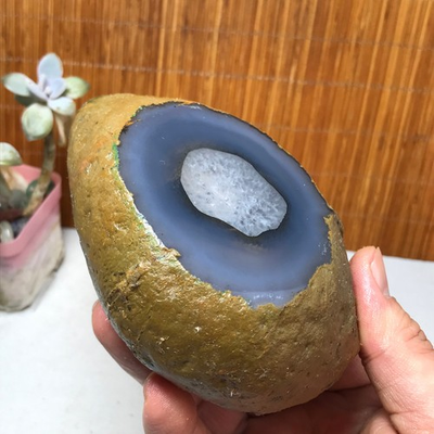 #ad #ad 650g Natural Enhydro Mobile water bladder agate chalcedony moving Specimen A2508 $87.50