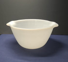 White Fire-King Anchor Hocking Tab Handle 8" Mixing Bowl Milk Glass — photo 1