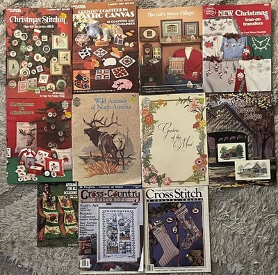 vintage cross stitch books - gloria and pat leisure arts douglas designs afghans