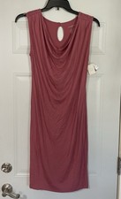 Liz Lange Maternity for Target Pink Midi Dress Spring Summer Preppy Staple Small